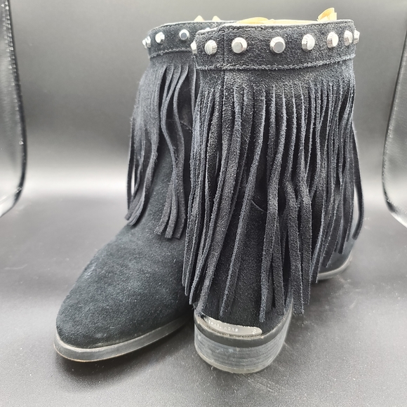 Michael Kors Suede Fringe Stud Boots 10 US - Picture 2 of 5